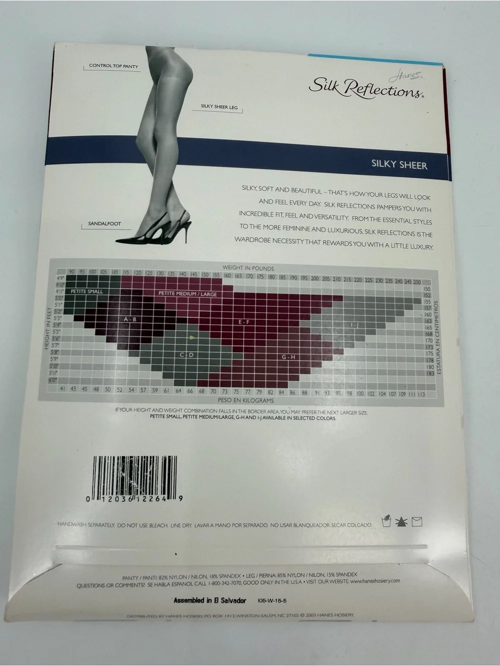Hanes Pantyhose Size CD Silk Reflections VTG Silver Smoke Style 717- IMPERFECT